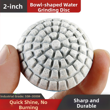 Arku formā izstrādāta mitrā slīpēšanas plāksne ar dimanta abrazīvu, mīksta slīpēšanas plāksne izliekta virsma un konkavais dibens; piemērota marmoram, kvarcam, granītam un jade.