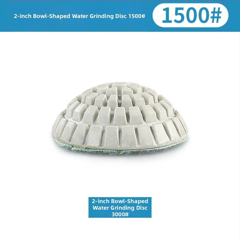 Arku formā izstrādāta mitrā slīpēšanas plāksne ar dimanta abrazīvu, mīksta slīpēšanas plāksne izliekta virsma un konkavais dibens; piemērota marmoram, kvarcam, granītam un jade.