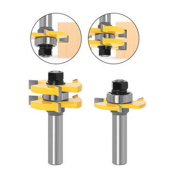 Jincheng 2 τεμάχιο σετ φρεζών για ξύλο με λαβή 1/2 – για ξυλουργικές εφαρμογές με αρμούς mortise και tenon; κατάλληλο για ξύλο, MDF και λαμινάτες πλάκες