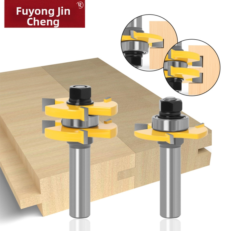 Jincheng 2 τεμάχιο σετ φρεζών για ξύλο με λαβή 1/2 – για ξυλουργικές εφαρμογές με αρμούς mortise και tenon; κατάλληλο για ξύλο, MDF και λαμινάτες πλάκες