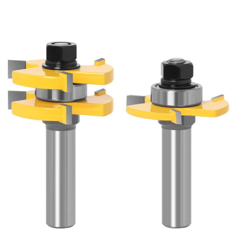 Jincheng 2 τεμάχιο σετ φρεζών για ξύλο με λαβή 1/2 – για ξυλουργικές εφαρμογές με αρμούς mortise και tenon; κατάλληλο για ξύλο, MDF και λαμινάτες πλάκες