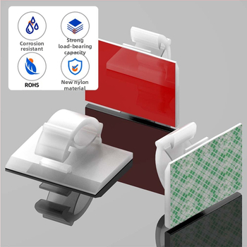 Клип за кабели и органайзер за проводници - модел Wire buckle; материал: найлонов плат; самозалепващ; подходящ за кола, настолен компютър, офис и осветление