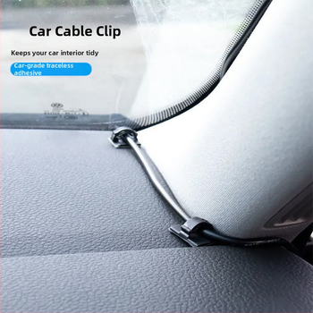 Клип за кабели и органайзер за проводници - модел Wire buckle; материал: найлонов плат; самозалепващ; подходящ за кола, настолен компютър, офис и осветление