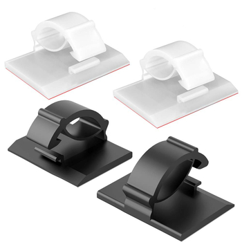 Клип за кабели и органайзер за проводници - модел Wire buckle; материал: найлонов плат; самозалепващ; подходящ за кола, настолен компютър, офис и осветление