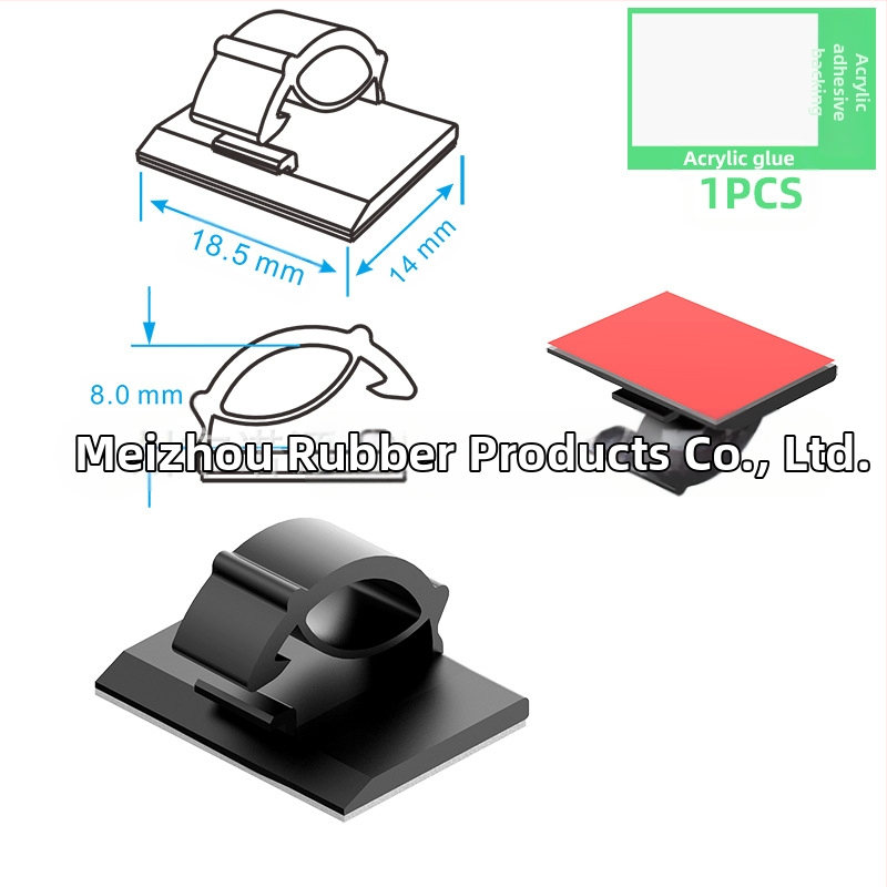 Клип за кабели и органайзер за проводници - модел Wire buckle; материал: найлонов плат; самозалепващ; подходящ за кола, настолен компютър, офис и осветление