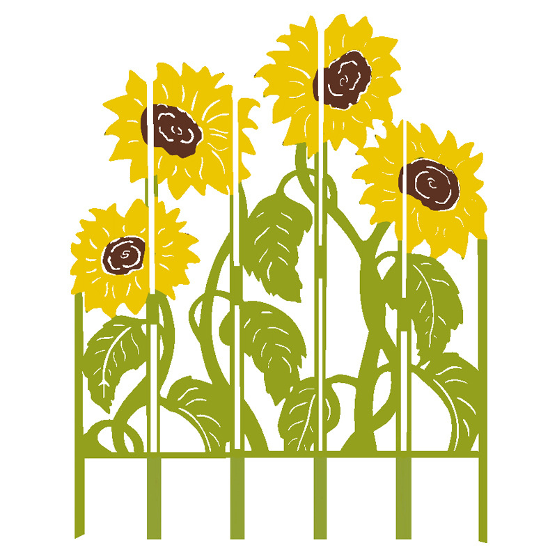 Kerti függő galvanizált fém dekor – pillangó és virág motívum, pasztorális stílus, gravírozás, félkézi és fél-mechanikus kivitelezés