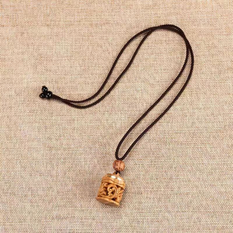 Etno-stílusú nyaklánc keresztlánccal, kézzel készített, medál kevert anyagból