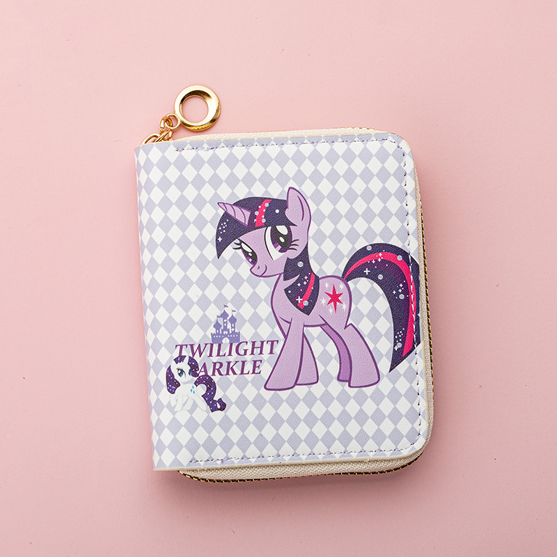 PVC érme táska állatmintával, friss és édes stílus, nőknek, 1 hajtásos