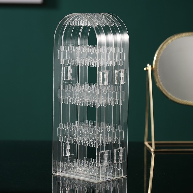 Fülbevalók tároló doboza, műanyag, ékszercsomagolás, univerzális modell, kiállító állvány ékszerekhez