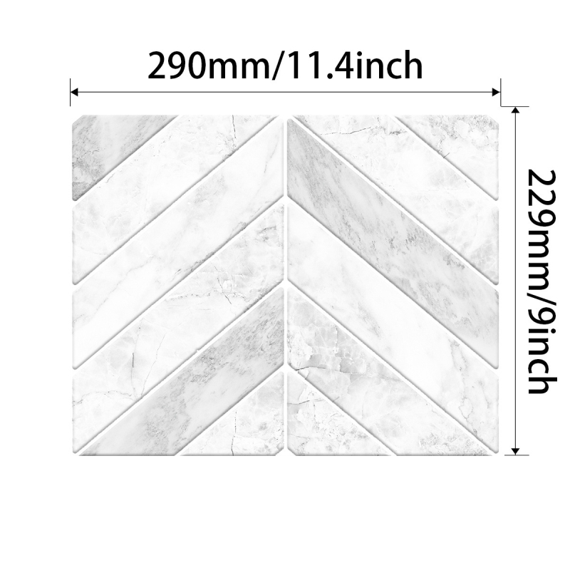 Autocolant decorativ autoadeziv pentru perete – imitatie plăci, vinil, impermeabil, rezistent la murdărie, design 3D, PU+PET, pentru bucătărie și baie