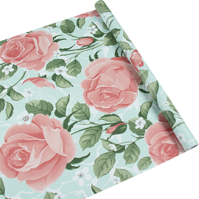 Lanfeng lipnios PVC tapetai, Europos stiliaus, atsparios drėgmei, gėlių raštas, 3 sluoksnių konstrukcija