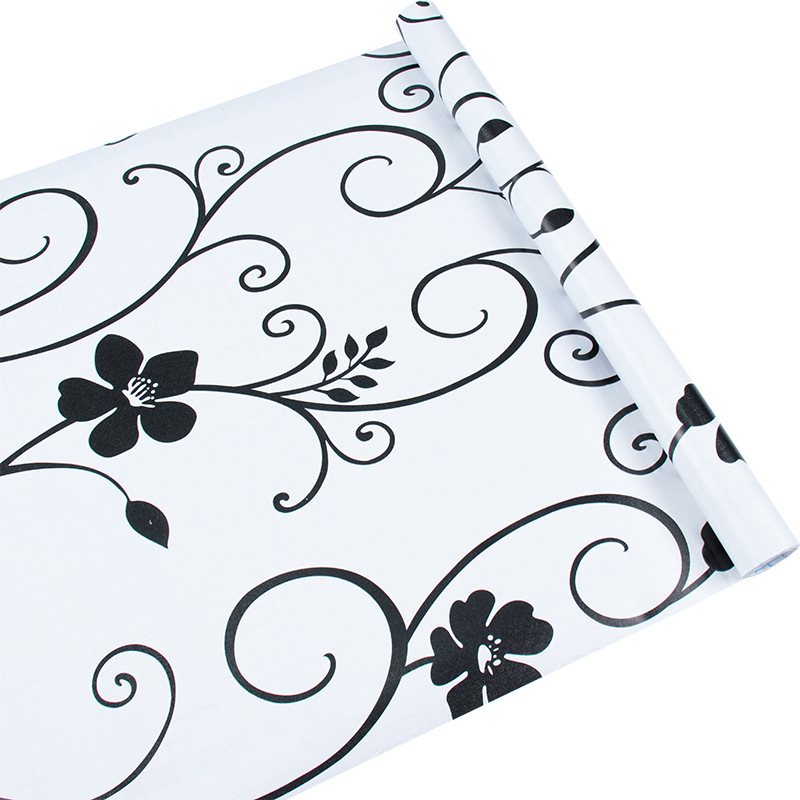 Lanfeng lipnios PVC tapetai, Europos stiliaus, atsparios drėgmei, gėlių raštas, 3 sluoksnių konstrukcija