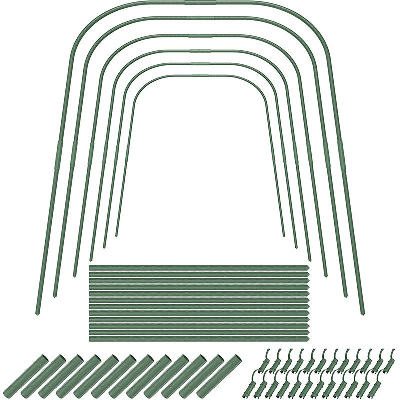 Műanyag bevonatú acélcsőhöz illeszkedő íves csatlakozó – alkalmas erkélykertekhez és otthoni kertészkedéshez