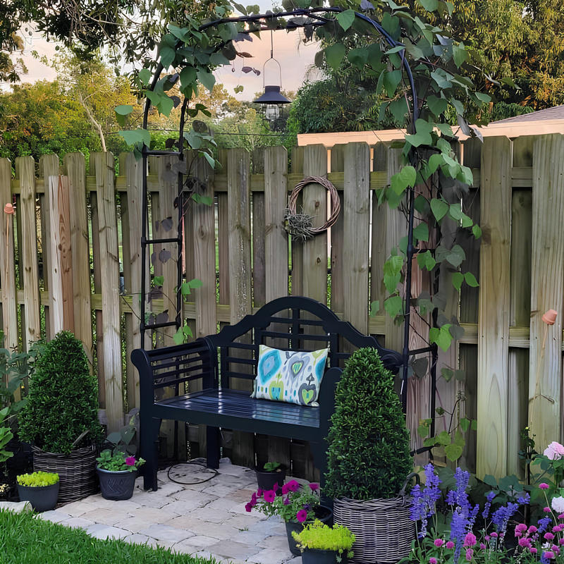 Plastikinė kopimo arkos rėmas rožėms ir vynuogėms, modulinis, pastoralinis stilius, grindų stovinti sodo dekoracija