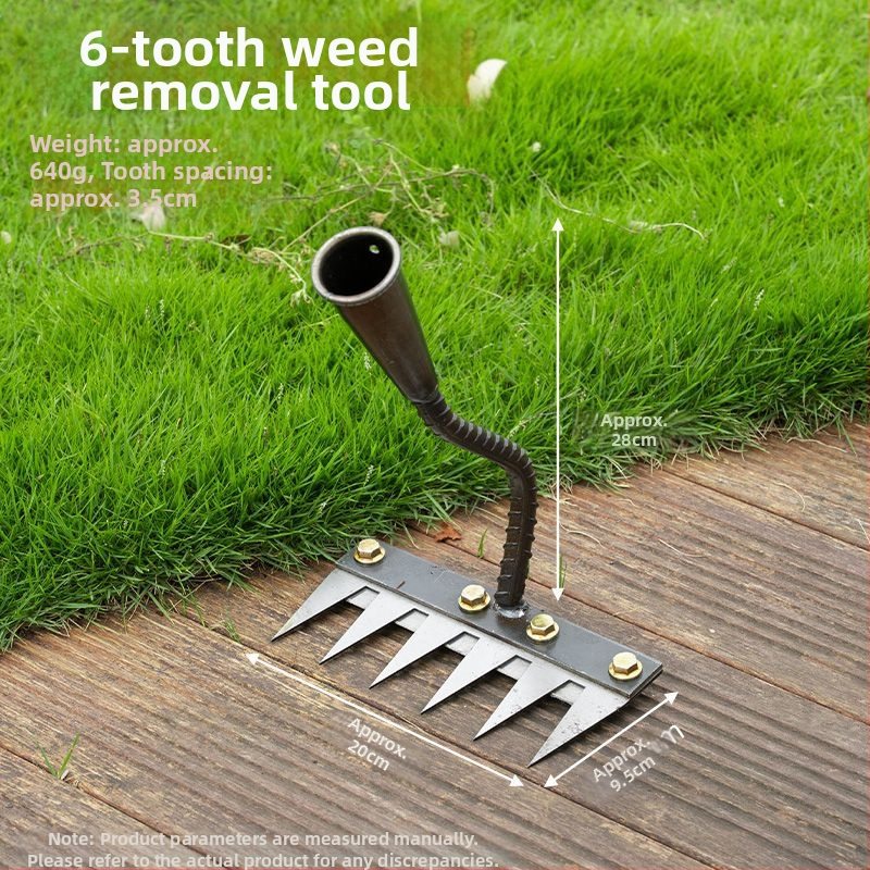 Sodo grėblių ir kultivatoriaus rinkinys – mangano plienas, penkių dantų dizainas, daugiakomponentis įrankis, žemės atpalaidavimas ir piktžolių ravėjimas