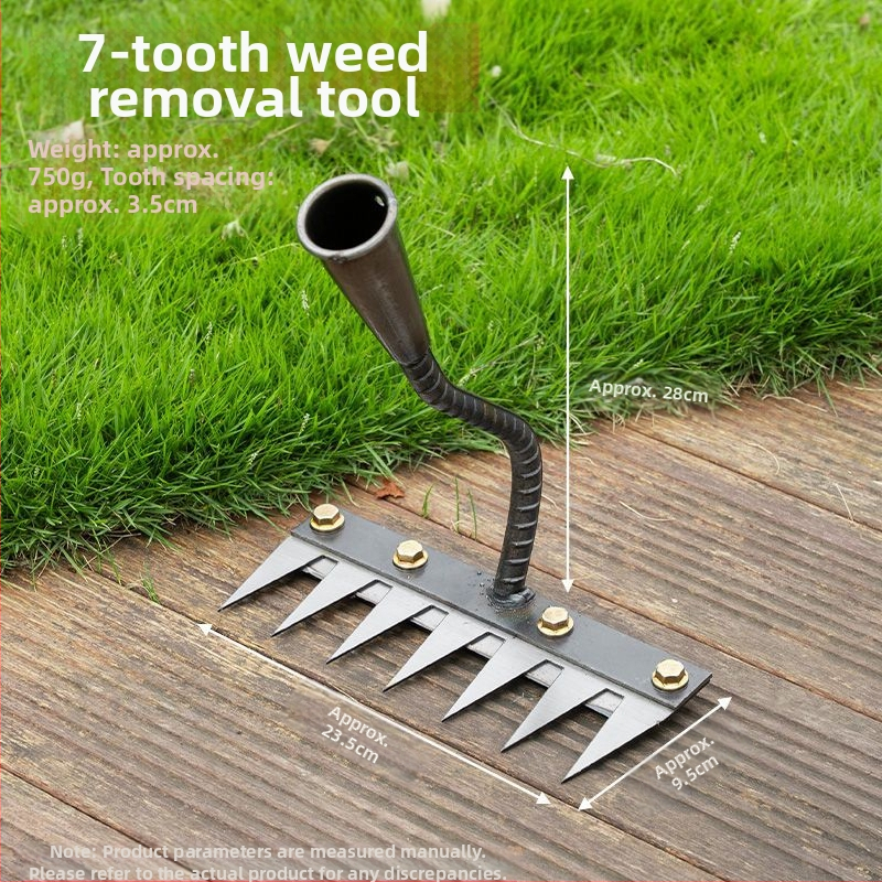 Sodo grėblių ir kultivatoriaus rinkinys – mangano plienas, penkių dantų dizainas, daugiakomponentis įrankis, žemės atpalaidavimas ir piktžolių ravėjimas