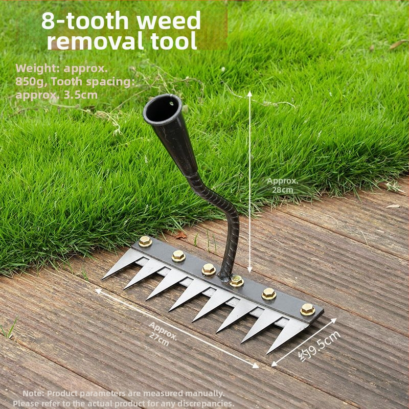 Sodo grėblių ir kultivatoriaus rinkinys – mangano plienas, penkių dantų dizainas, daugiakomponentis įrankis, žemės atpalaidavimas ir piktžolių ravėjimas