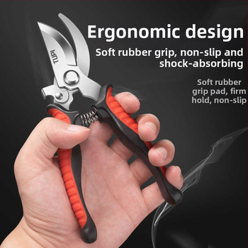 Ψαλίδι κλαδέματος - Ανοξείδωτο ατσάλι, σχέδιο εξοικονόμησης προσπάθειας, ανθεκτικό για παχιά κλαδιά και φρούτα δέντρων