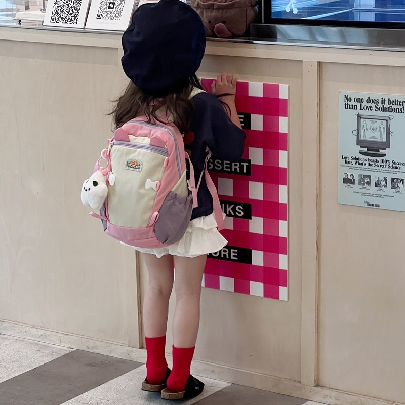 Νάιλον παιδικό σακίδιο, αναπνεύσιμο, χαριτωμένο παιδικό στυλ, γεωμετρικό μοτίβο, πολυεστερική επένδυση