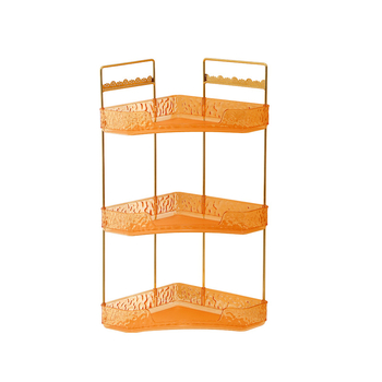 Κοσμητοθήκη γωνιακού τραπεζιού | Πολυεπίπερος πλαστικός οργανωτής για κραγιόν, αρώματα, κοσμήματα και περιποίηση δέρματος, Ring Star, στυλ light luxury