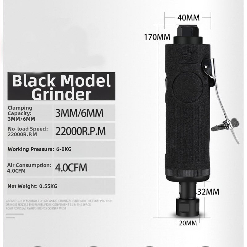 Пневматична машина за гравиране и шлайфане със ъглов накрайник, компактна въздушна шлайфмашина за полиране