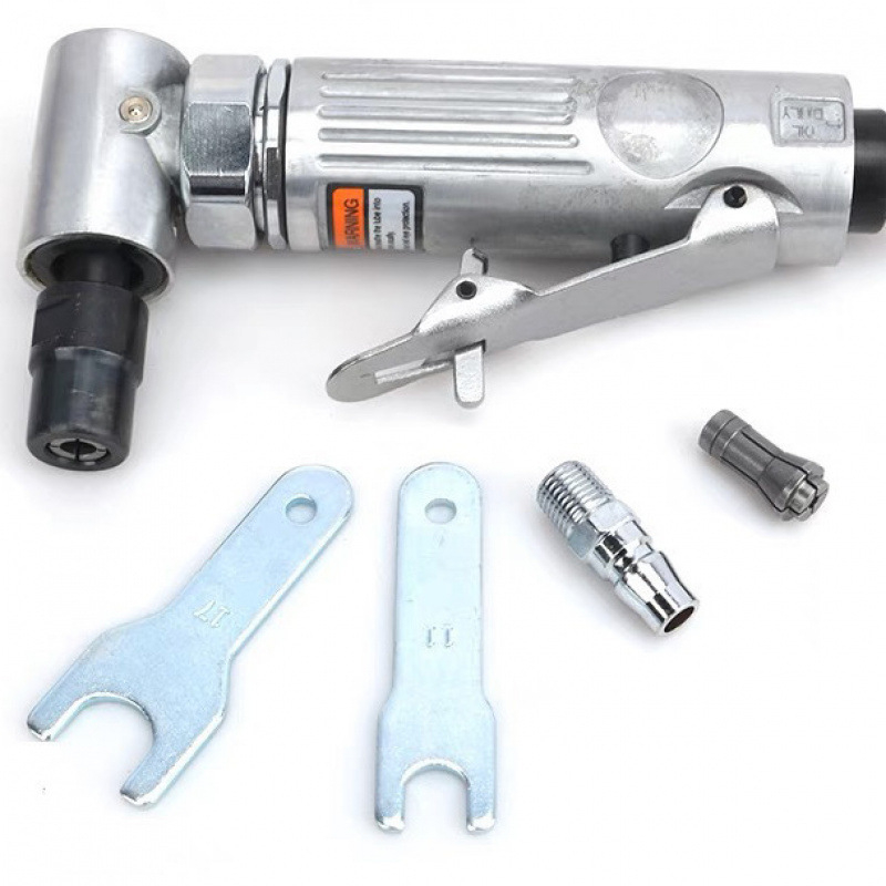 Пневматична машина за гравиране и шлайфане със ъглов накрайник, компактна въздушна шлайфмашина за полиране