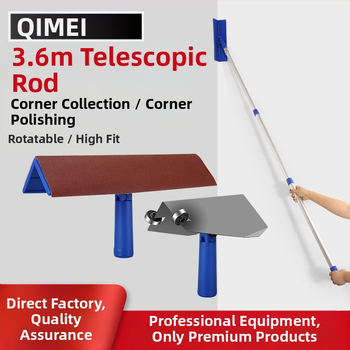 Teleskopinis glaisto laikiklis iš aliuminio lydinio, su Velcro pagrindu, sausam glaisto šlifavimui ant lygių sienų