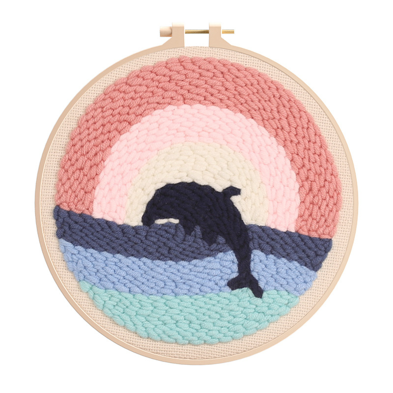 Комплект за кръстат бод за пейзаж – модерен минималистичен стил, шиене в стил маслена живопис