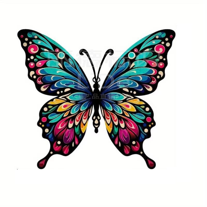 Kovított vasból készült falidísz – színes pillangó, kolibri és szitakötő alakok; beltéri és kültéri használatra, márka Lide, modern minimalista stílus