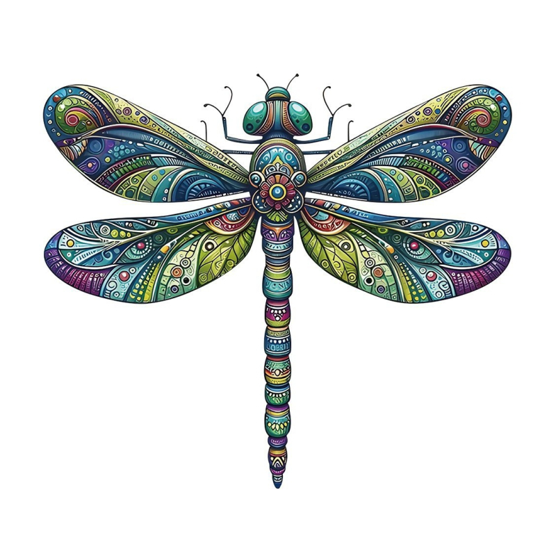 Kovított vasból készült falidísz – színes pillangó, kolibri és szitakötő alakok; beltéri és kültéri használatra, márka Lide, modern minimalista stílus