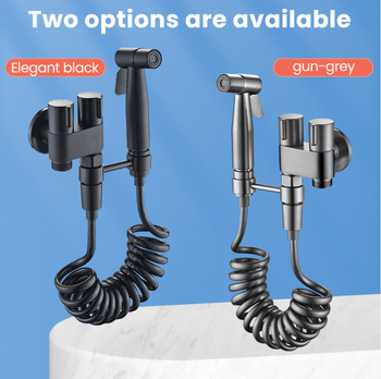 Пръскачка за тоалетна от неръждаема стомана, вградена в стената, 1 вход/2 изхода, Ø20 мм вътрешен диаметър, работно налягане 1 MPa