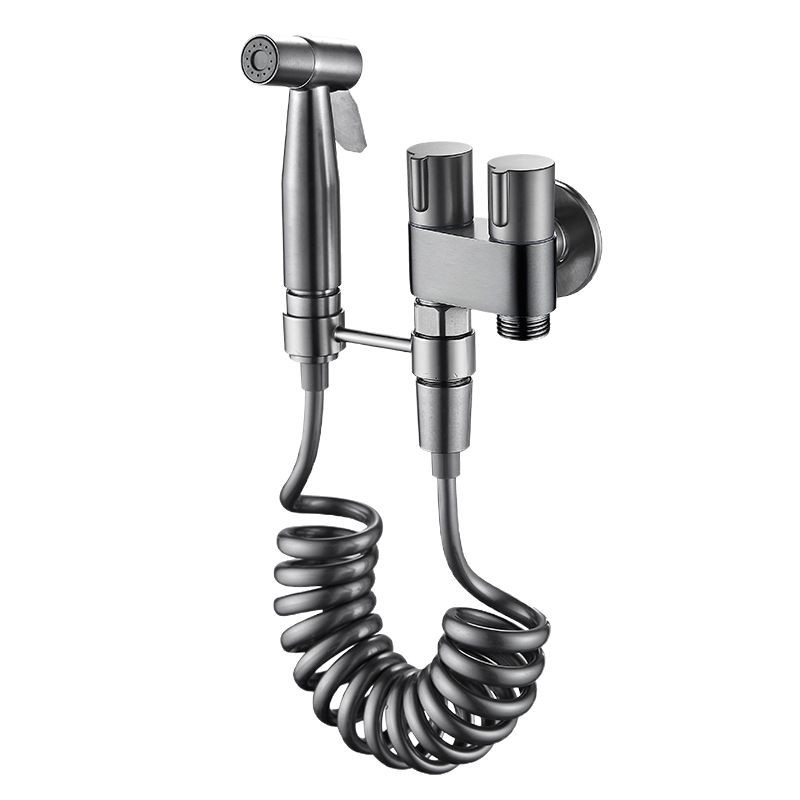 Пръскачка за тоалетна от неръждаема стомана, вградена в стената, 1 вход/2 изхода, Ø20 мм вътрешен диаметър, работно налягане 1 MPa