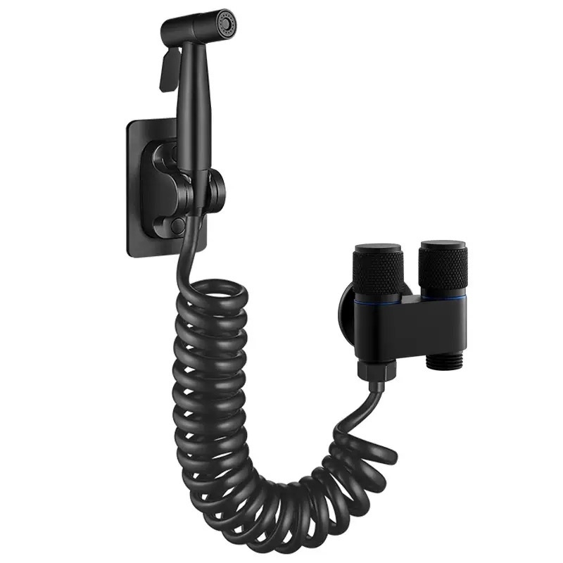 Пръскачка за тоалетна от неръждаема стомана, вградена в стената, 1 вход/2 изхода, Ø20 мм вътрешен диаметър, работно налягане 1 MPa