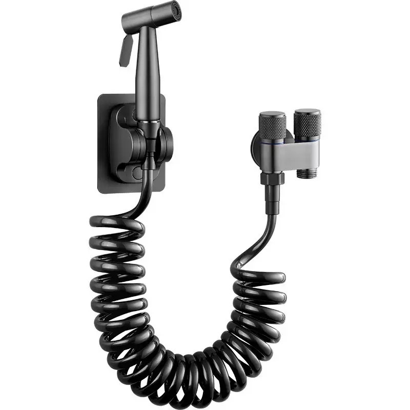 Пръскачка за тоалетна от неръждаема стомана, вградена в стената, 1 вход/2 изхода, Ø20 мм вътрешен диаметър, работно налягане 1 MPa