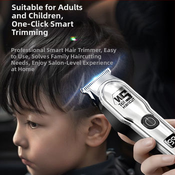 Електрическа подстригваща машинка за коса с вградена батерия 300–500 mAh, режим на зареждане, глава от неръждаема стомана (сваляща се и измиваема), шум 46–70 dB