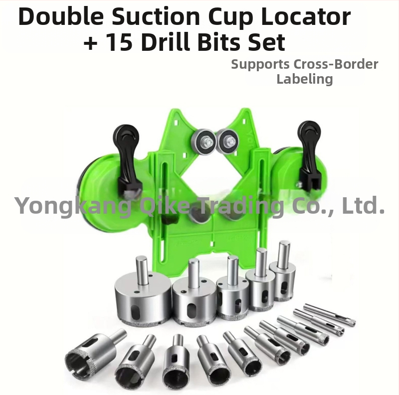 Позиционер за дупки при плочки и стъкло с вакуумен държач — прецизен инструмент за пробиване