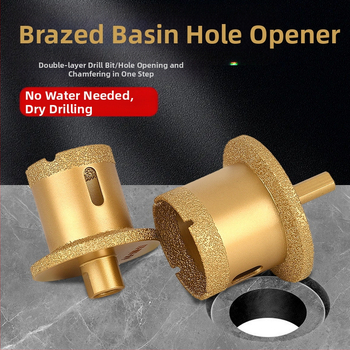 Meier Shield MH0189 Диамантен ъглов шлайф за пробиване на дупки в плотове за мивка (камък и керамика) — Бразиращ процес, предназначен за камък