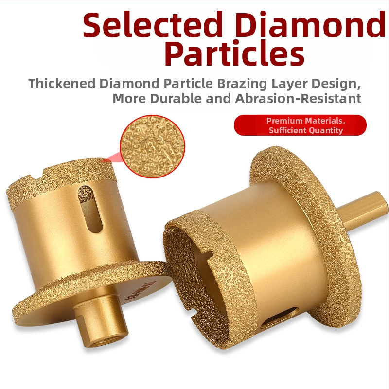 Meier Shield MH0189 Диамантен ъглов шлайф за пробиване на дупки в плотове за мивка (камък и керамика) — Бразиращ процес, предназначен за камък