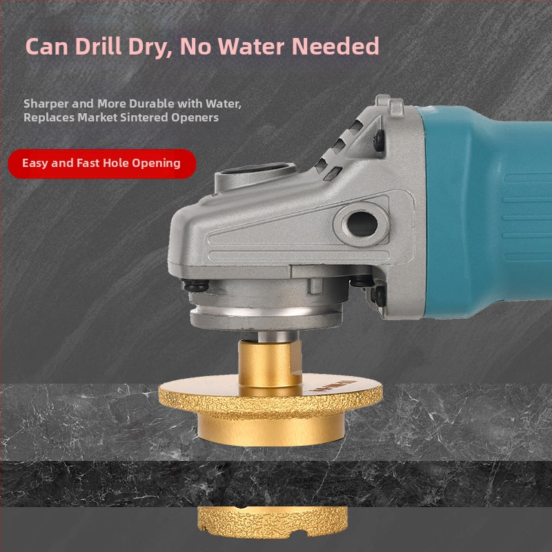 Meier Shield MH0189 Диамантен ъглов шлайф за пробиване на дупки в плотове за мивка (камък и керамика) — Бразиращ процес, предназначен за камък