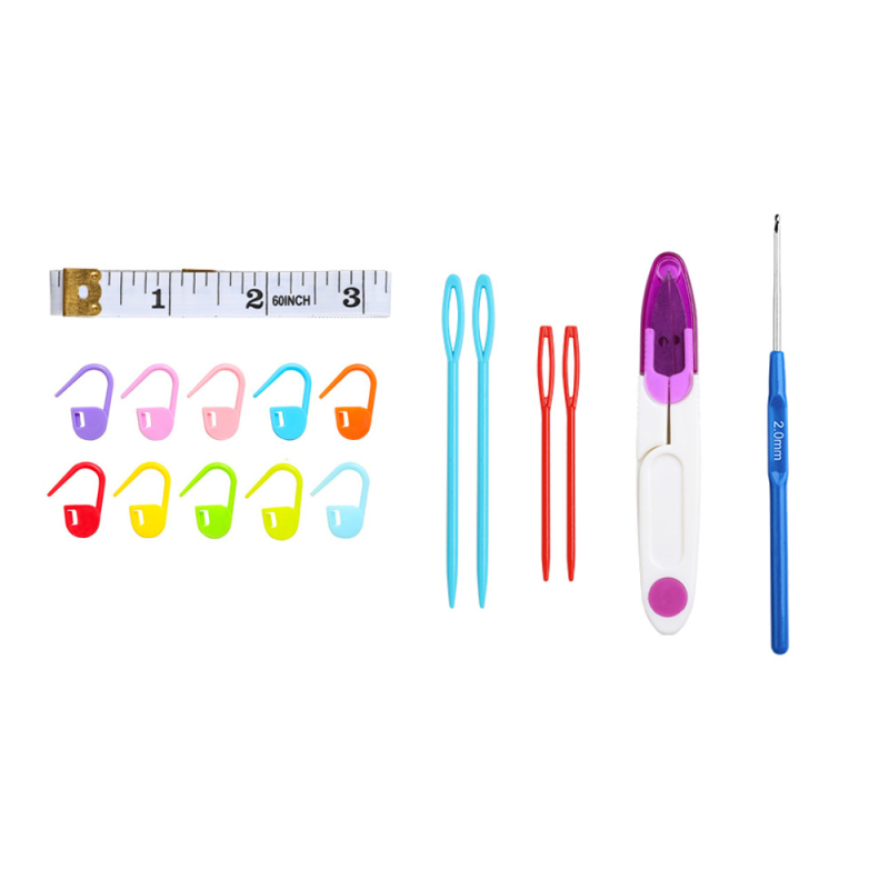 Комплект плетачни игли – бамбук и дърво, кръгли и двуостри игли за пуловери; 125 комплекта, брутно тегло 190 г