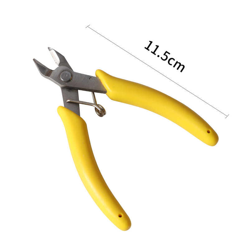 Nylon laposorrú fogó DIY ékszerkészítéshez, ferde orrú kivitel