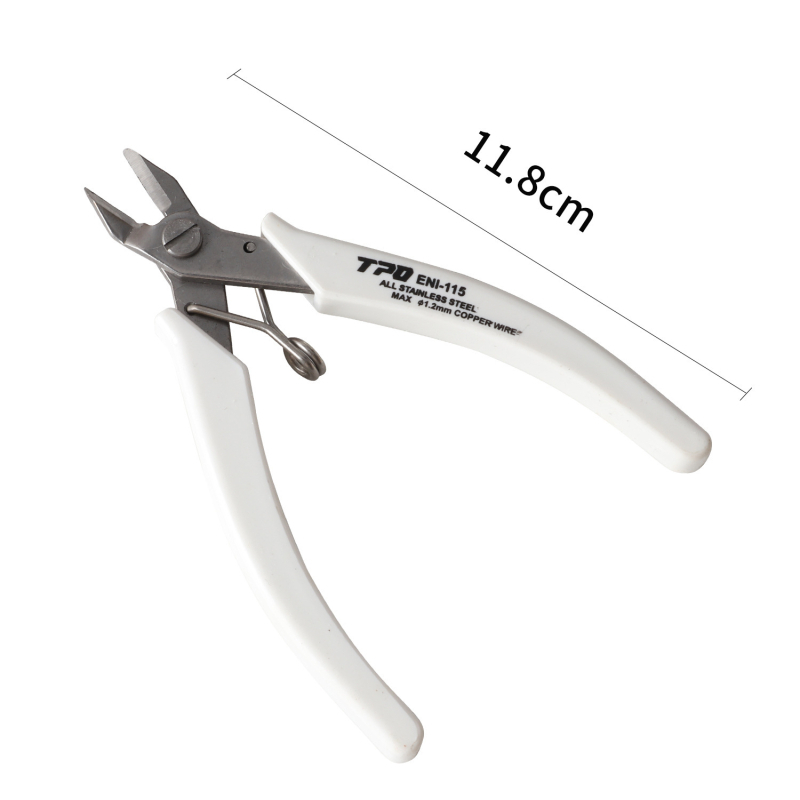 Nylon laposorrú fogó DIY ékszerkészítéshez, ferde orrú kivitel