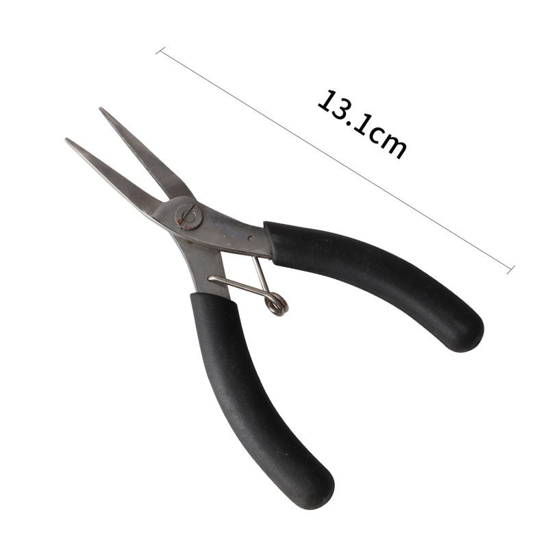 Nylon laposorrú fogó DIY ékszerkészítéshez, ferde orrú kivitel