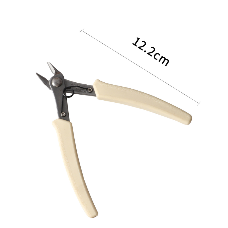 Nylon laposorrú fogó DIY ékszerkészítéshez, ferde orrú kivitel