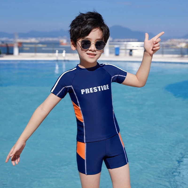 Youyou gyermekeknek kétrészes fürdőruha hosszú ujjú, napvédő, uniszex, poliészter-spandex anyag