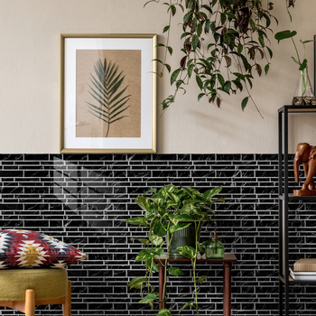 Αδιάβροχο αυτοκόλλητο τοίχου PVC, σετ 5+ τεμαχίων, μοντέρνο μινιμαλιστικό στυλ, κατάλληλο για σαλόνι και κουζίνα