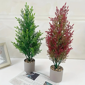 Plastikinė mažoji Kalėdinė eglutė, gaminta liejimo būdu – stalinis dekoras vestuvėms, lauko naudojimui ir fotografijos rekvizitams