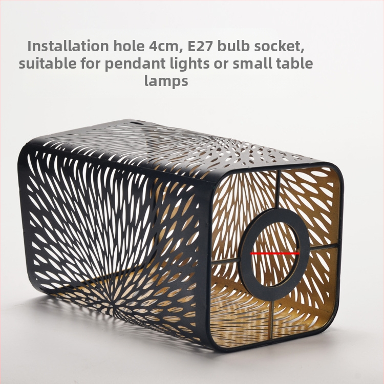 Алуминиев абажур със лазерно гравиране, метална обвивка; форми: прав, квадратен или кръгъл