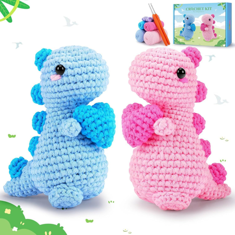 Kézzel készített állatbábokhoz készült horgolókészlet; akril fonalak sokfélesége; sodrási folyamat: fél-worsted; fonal formája: roving; testreszabható csomagolás; szükséges a horgolótű