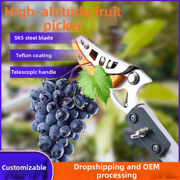 Teleskopické nožnice na zber ovocia s dlhým dosahom pre vysoké konáre